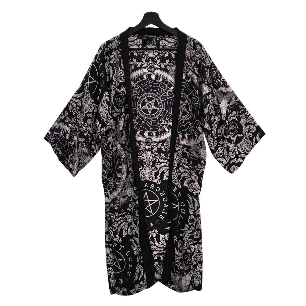 Blackcraft Cult Kimono XS/S Occult Goth Pentagram Duster Cardigan Halloween